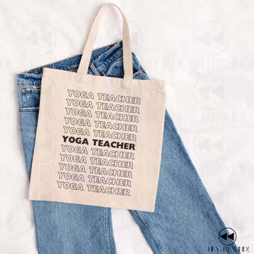 Yoga Teacher Tote Bag: Yogi Meditation Appreciation Gift, Fitness Instructor Present, Yoga Studio Totebag
