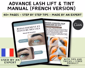 Lash Lift and Tint Training Manual: Canva Ebook (50+ Pages)