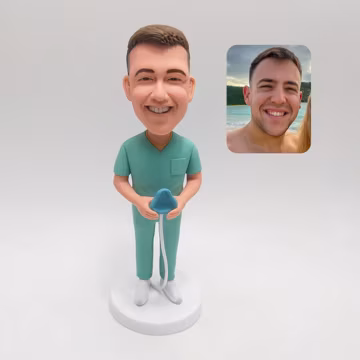 Custom Anesthesiologist Bobblehead, CRNA Gift for Him, Nurse Anesthetist Statue, Anesthesia Mask Figurine, Medical Student Match Day