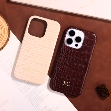 Personalized Crocodile Leather iPhone Case, iphone 17 pro max case, iphone 16 case