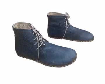 Women Sky Blue Chelsea Barefoot Boots, Ankle Barefoot Boots, Earthing Boots