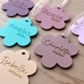 Daisy Backpack Tags Personalized, Luggage Tag, Bag Tags, Name Tag For Backpacks, Personalized ID Tag, Custom Luggage Tag, Travel Accessories