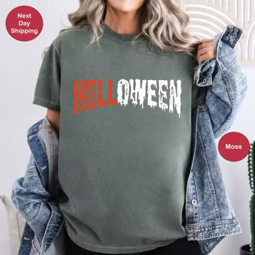 Comfort Colors Helloween Shirt, Halloween Fire Shirt, Retro Halloween Tee, Halloween Gift, Halloween Shirt, Hell Shirts, Spooky Season Shirt