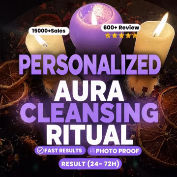 Personalized Aura Cleansing Ritual, Energy Clearing, Spiritual Renewal, Release Negative Energy, Chakra Alignment, Same Day Casting
