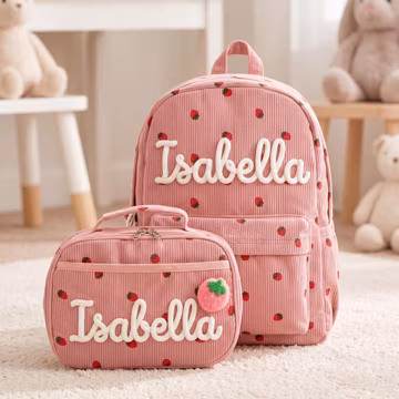 Custom Backpack & Lunch Bag Set: Personalized Nursery Bag, Baby Shower Gift for Girls
