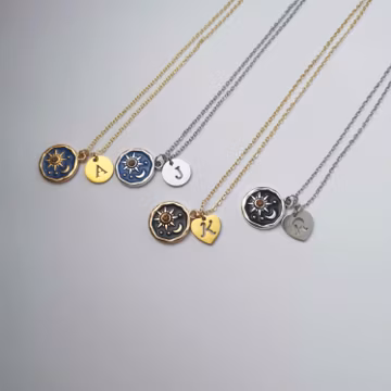 Personalized Sun Moon Star Necklace, Jewelry Birthday Gift, Dainty Moon Star Charm Pendant, Celestial Necklace Great Birthday Gift for Her