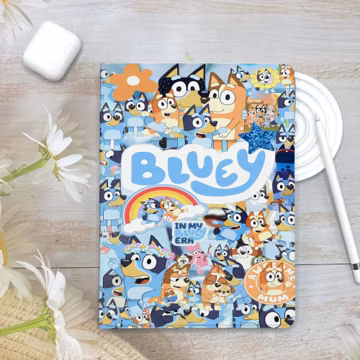Lovely Puppy Blue iPad Case For iPad 9.7" 10.2" 10.9" 11" 12.9", iPad 10th Cover, iPad Pro 2021 2022 2024 iPad mini 6 ,iPad Air 6