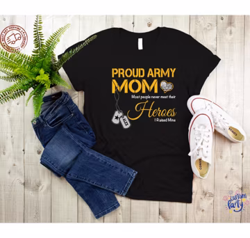 Proud Army Mom Raised Hero Shirt Personalized Military Family Tee Gift