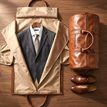 Leather Garment Duffle Bag Personalized Groomsmen Convertible Suit Duffel Shoe Compartment Custom Men's Travel Graduation Father’s Day Gifts