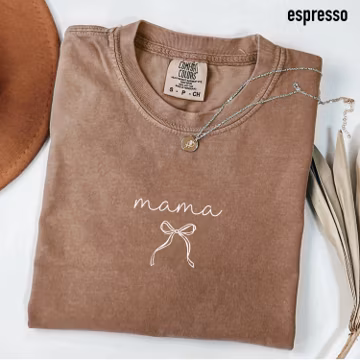Comfort Colors Mama Shirt: Soft Cotton Mom Tee, Pregnancy Announcement