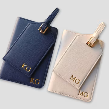 Personalized Passport Cover and Luggage Tag Custom Passport Holder Travel Accessories Gift Travel Ideas Holiday Gift Wedding Favors