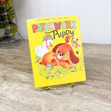 Vintage 1969 Whitman Tiny-Tot Tale Patchwork Puppy Katherine Browne Book