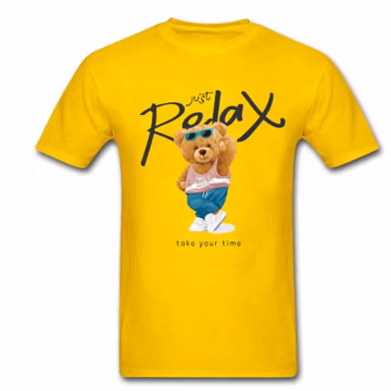 Teddy Bear T-Shirt: Unisex DTF Print, Relax Design