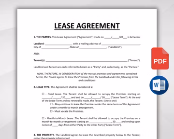 Editable Rental Agreement Template. Printable Lease Agreement. Residential Housing Agreement. Lease Contract Template. Google Docs, Word PDF