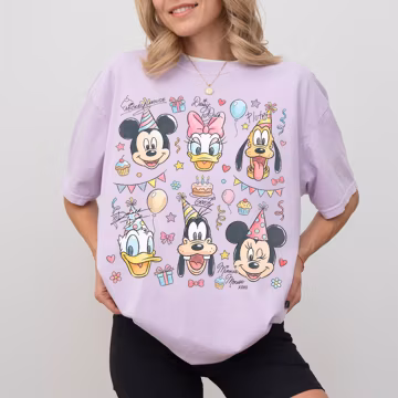 Vintage Retro Disney Mickey and Friends Birthday Shirt, Disneyland Birthday Shirt, Magic Kingdom Birthday Trip Tee, Mickey Birthday Shirt