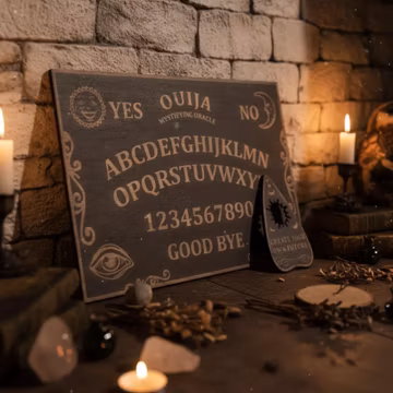 Ouija Board, Spirit Board, Witchcraft Altar Decor, Mystical Wooden Board, Engraved Talking Board