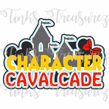 Castle Character Cavalcade Parade Svg, For Scrapbook Title, Magic Kingdom Vacation, Cut File, WDW, Mouse PNG, Jpg TinksTreasurez