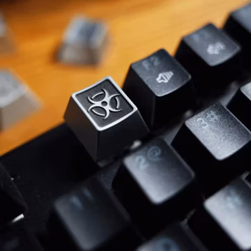 Custom Metal Keycap: Deep Engraved ESC/R4 Artisan Keycap for Cherry MX Mechanical Keyboard