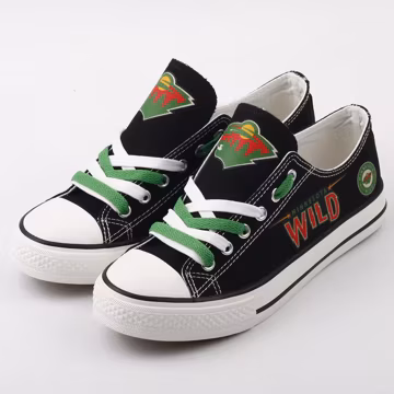 Minnesota Wild Plimsolls, Team Fan Sneakers, Custom Print Footwear, Unisex Athletic Shoes