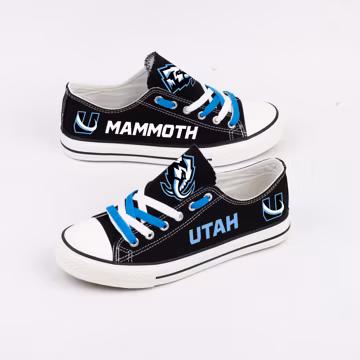 Utah Mammoth Canvas Shoes, Team Logo Sneakers, Custom Print Trainers, Hockey Fan Gift