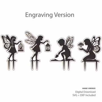 Fairy Garden Stakes SVG