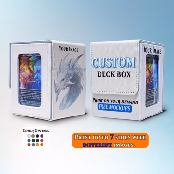 Custom Deck Box, MTG Commander Deck Boxes, Hold 100+ Sleeved Cards, Print on Images