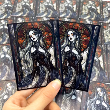 Mtg Card Sleeves, Shattered Vampire Magic Sleeves, TCG, Matte or Foil, Gamer Gift