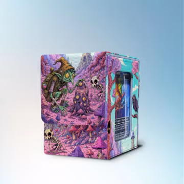 MTG Deck Box with Commander Display, Goblin Forest, Holds 100+ Sleeved Cards, PU Leather