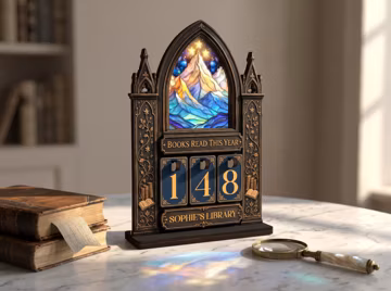 Personalized Fantasy Wooden Book Tracker, Night Court Books Counter, Wooden Book Counter Sign, Bookshelf Decor, Book Lover Gift,Bookish Gift