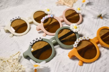 Floral Daisy Girls Personalized Name Sunglasses|UV400 Protection|Toddler Gift|kids Gift lKids Personalized Sunglasses