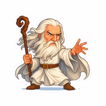 LOTR Inspired Decals, Gandalf. Laptop Decals, Cute Characters for Fans, J R R Tolkien, Notebook, Waterbottles, Fellowship, Cute Stickers