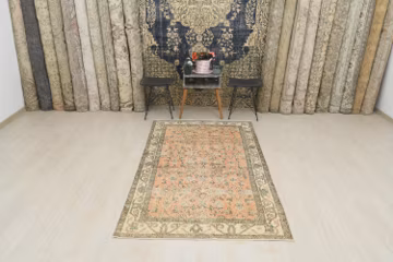 4x7 Oushak Rug, 4x7 Vintage Rug, 4x7 Turkish Rug, 4x7 Area Rug, Handmade Wool Rug, Anatolia Home Decor, S-3513
