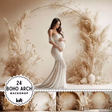 Elegant Fine Art Textures and Boho Digital Overlays for Maternity Backdrops, Arch Wall Photography Backgrounds, Digital Backdrops for Studio