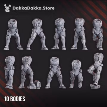 Doomsday Lab Killers Body Set SciFi Wargame Roleplay 32mm 3D DakkaDakka