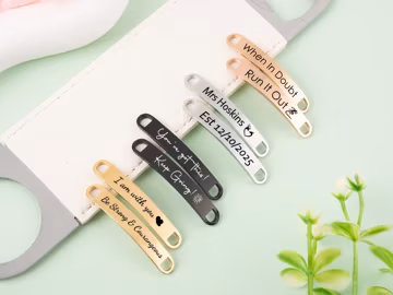 Personalized Engraved Stainless Steel Shoe Tags: Marathon Runner Gift