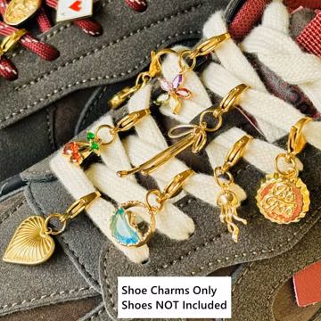 Custom Gold Shoe Charms for women, Shoe Laces Charms, Build Your Own Sneaker Shoe Charm, Shoe Jewelry, Birthday Gift For Her
