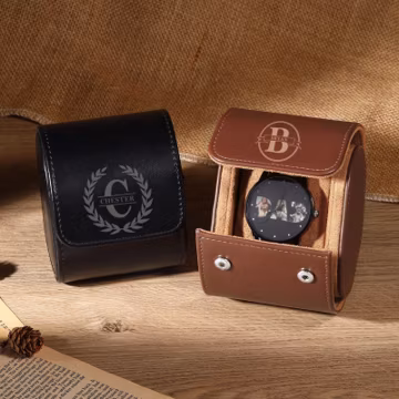 Leather Watch Case,Name Watch Case,Black Watch Case,Watch Case For Men,Travel Watch Case,Gifts For Men,Watch Gift Box,Personalized Men Gift