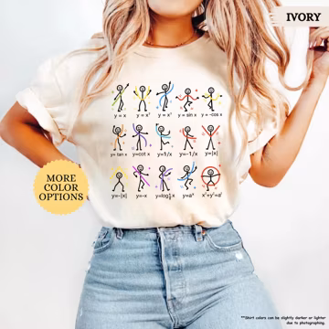 Comfort Colors® Funny Match Teacher Shirt, Cute Algebra Dance Figures T Shirt, Math Lover Tee, Math Teacher Gift, Stem Educators Shirt