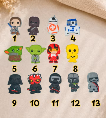 Listing I - Star Wars Shoe Charms