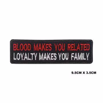 Blood Makes You Logo Embroidery On Patch Badge Embroidered Applique For Clothes