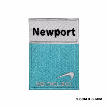 Newport Menthol Logo Embroidery On Patch Badge Embroidered Applique For Clothes