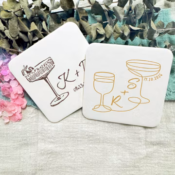 Set of 100 Wedding Cocktail Coasters, Wedding Favors for Guests Bulk, Wedding Party Favors, Save the Date, Cocktail Party Favors