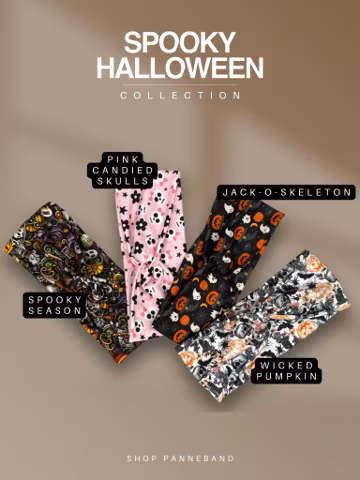 Halloween Twist Headband | Smooth Silky Elastic Moisture-Wicking | Spooky Halloween Collection