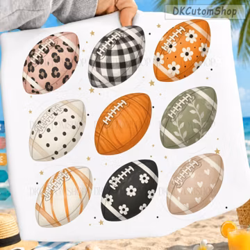 Coquette Football PNG, Cute Football Png, Leopard Football Png, Floral Football Png, Football Season Png, Digital Download