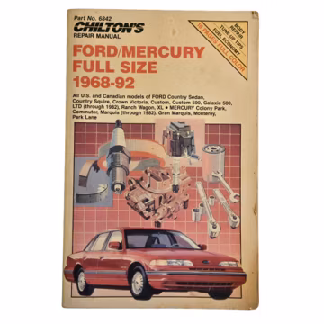 Chilton Ford Mercury Full Size Repair Manual 1968 thru 1992 USED Mechanic Book