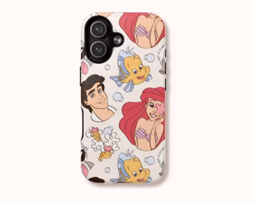 Ariel Phone Case | Little Mermaid Pattern | Double Layer, Impact Resistant | iPhone, Samsung & Pixel