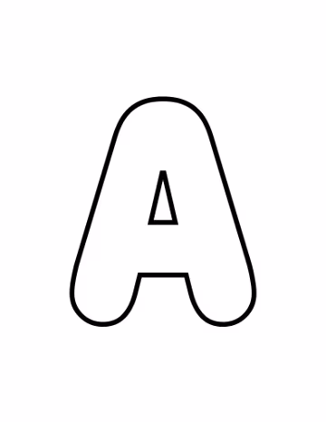 Printable Rounded Alphabet and numbers (0-9) | Block Letter Templates| Kindergarten school| Digital Download | PDF