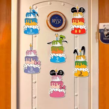 Personalized Mickey and Friends Birthday Cruise Magnet, Custom Disney Birthday Cake Magnet, Happy Birthday Magnet, Mickey Birthday Magnet
