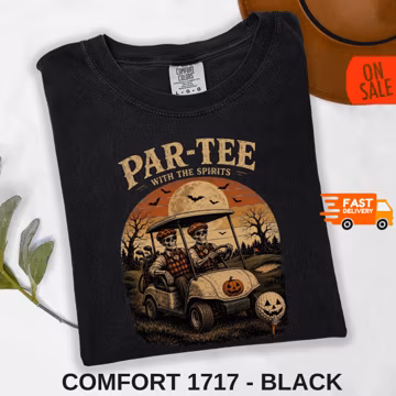 Vintage Halloween Shirt– Retro Halloween Graphic Tee, Cute Spooky Season Tshirt, Golf Lover Shirt