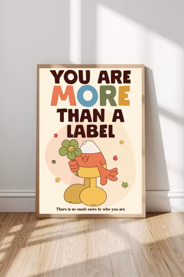 Inclusive Classroom Poster – Boho Fall SEL Classroom Decor – You Are More Than A Label